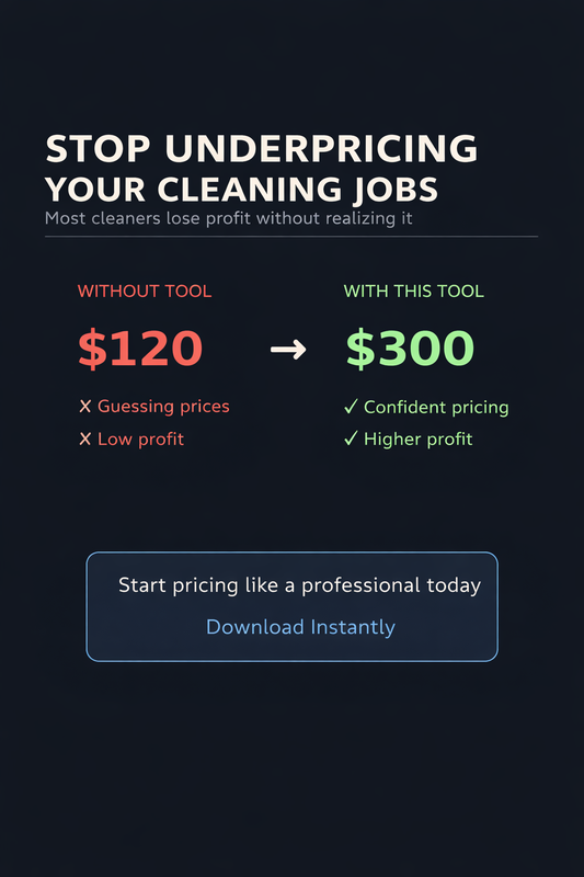Cleaning Pricing Calculator – Increase Profit & Quote Jobs Faster