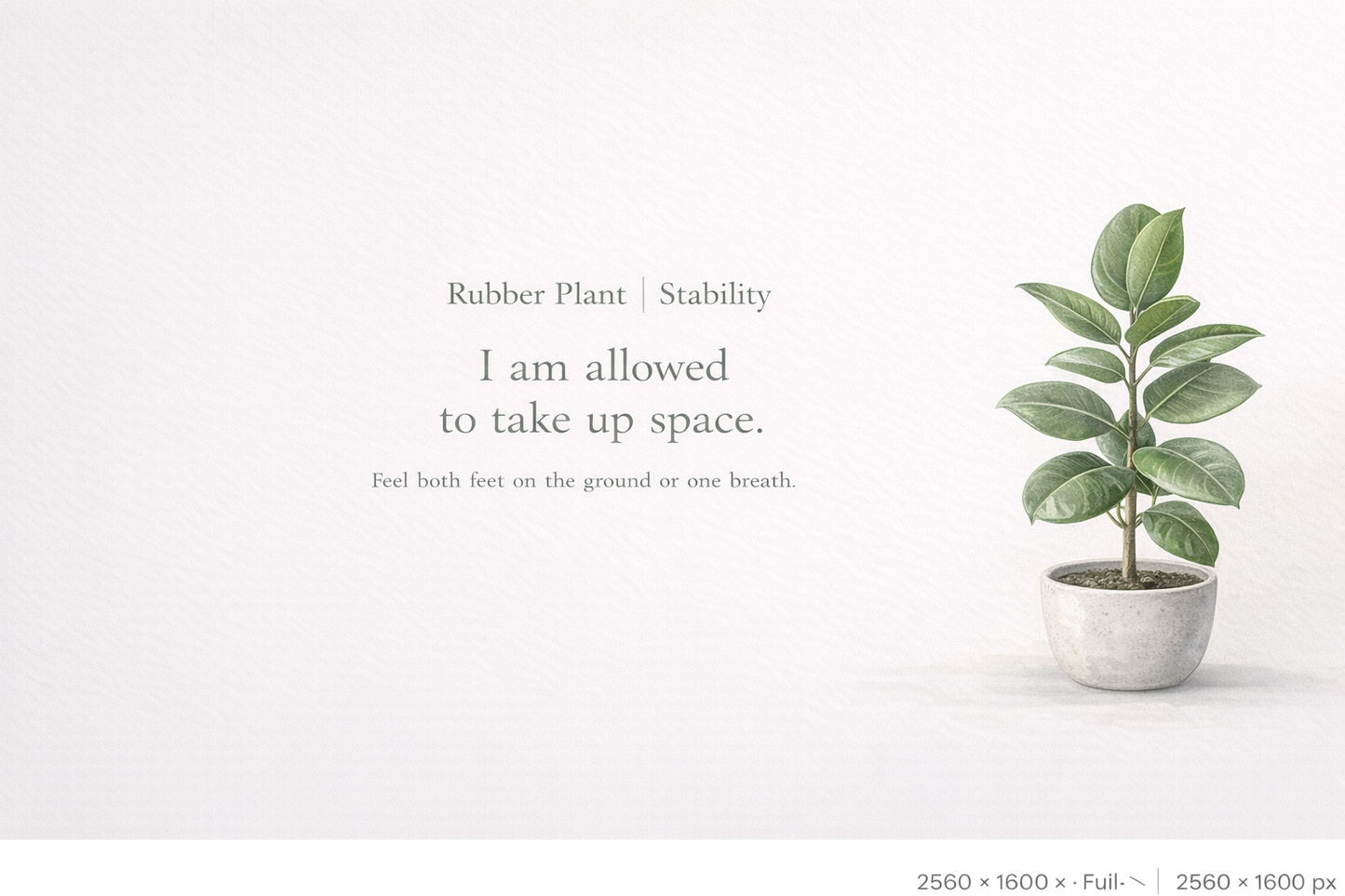 Gentle Plant Affirmation Wallpapers – Calm Desktop Backgrounds (12)